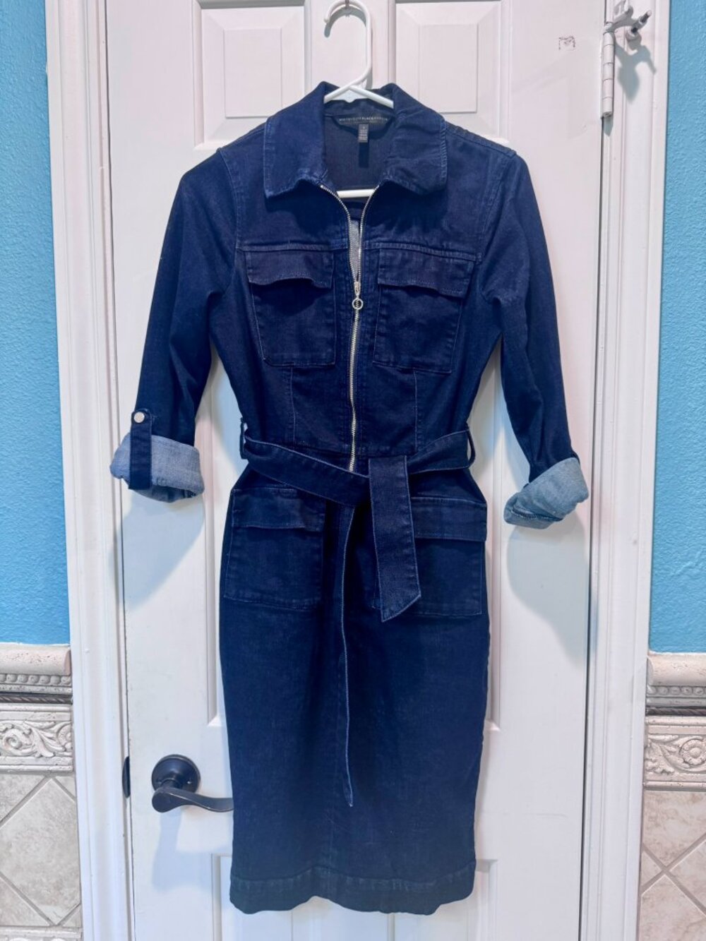 White House Black Market Denim Shirt Dress